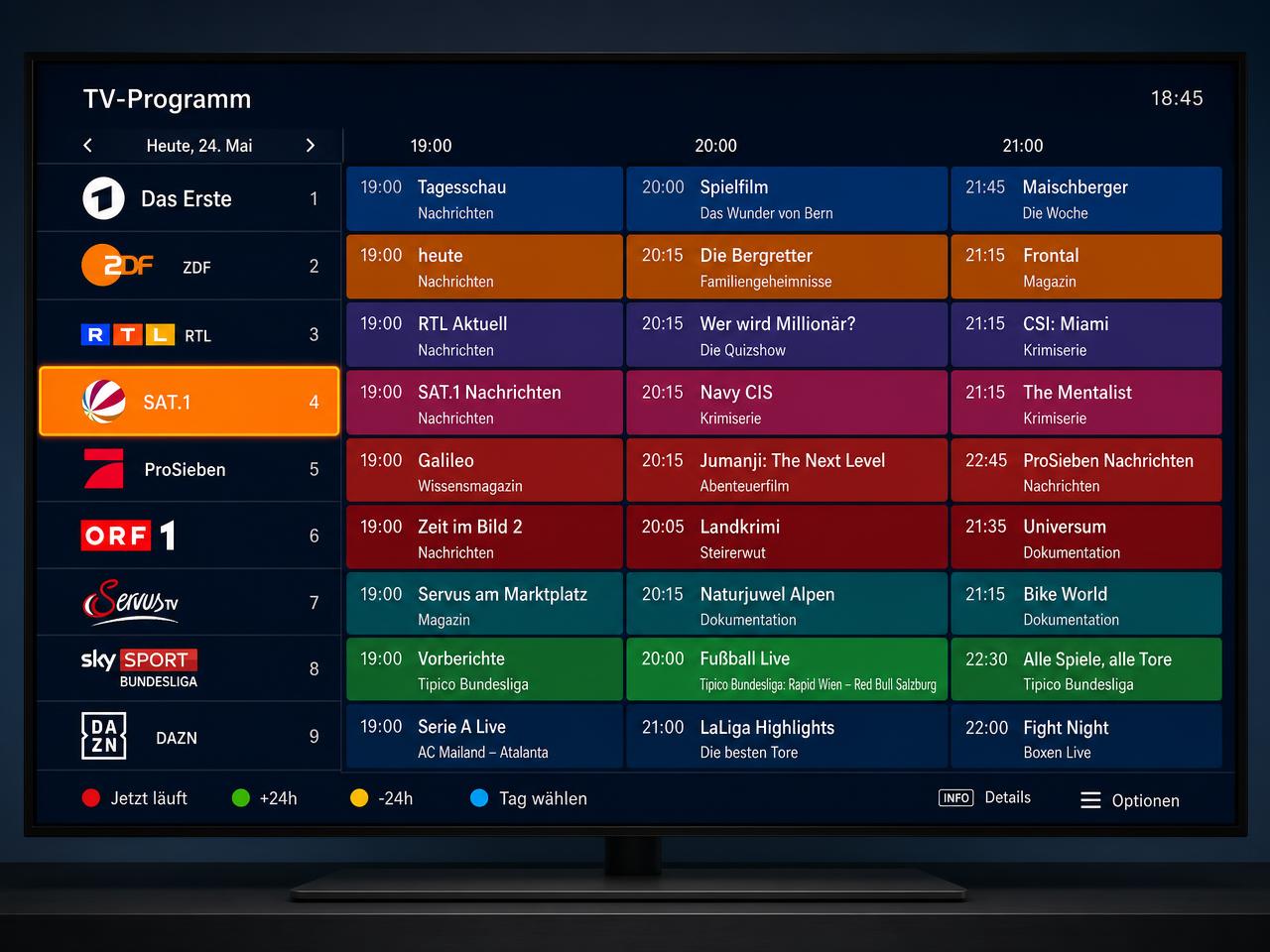 AlinaTv TV-Guide auf Monitor, Laptop, Tablet und Handy